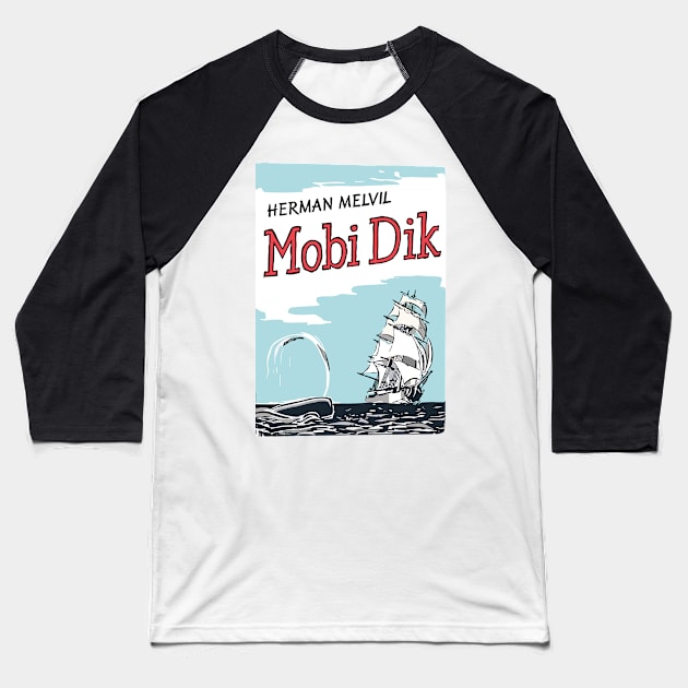 Herman Melville - Moby Dick Baseball T-Shirt by CODA Shop